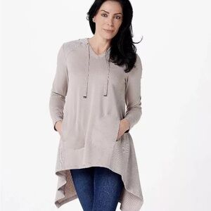 Lori Goldstein Waffle & French
Terry Pullover Hoodie Sz. PL